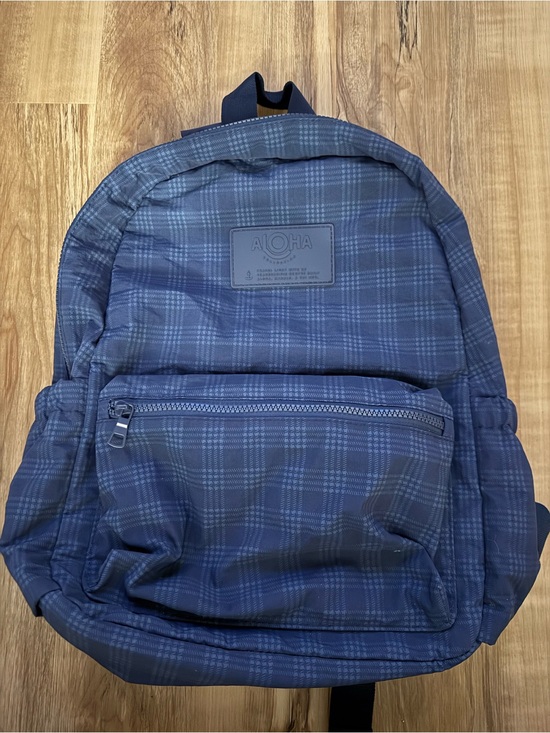 ALOHA Collection Handbags - ALOHA Collection Blue Plaid Everyday Backpack